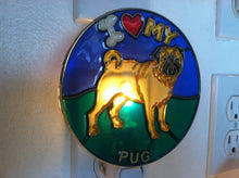 Load image into Gallery viewer, I Love my Pug Night Light with  4 watt  on/off switch