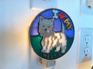 I Love my Westie Night Light with  4 watt  on/off switch