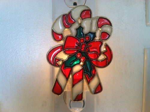 Christmas Candy Canes night Light with  4 watt  on/off switch