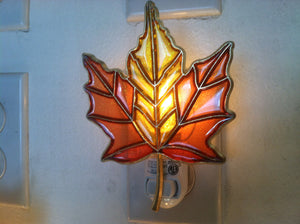 Fall Leaf night Light with  4 watt  on/off switch