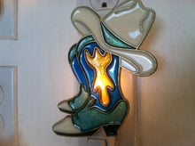 Load image into Gallery viewer, Cowboy Boots and Hat night Light with  4 watt  on/off switch