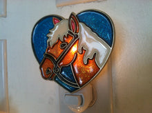 Load image into Gallery viewer, Horse Heart night Light with  4 watt  on/off switch