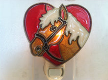 Load image into Gallery viewer, Horse Heart night Light with  4 watt  on/off switch