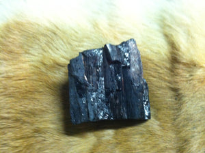 Black Tourmaline Crystal Mineral Specimen in Quartz