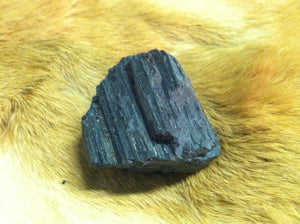 Black Tourmaline Crystal Mineral Specimen in Quartz