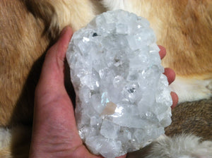 Apophyllite and Stilbite crystal mineral specimen