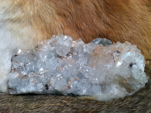 Apophyllite and Stilbite crystal mineral specimen