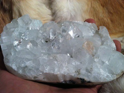 Apophyllite and Stilbite crystal mineral specimen