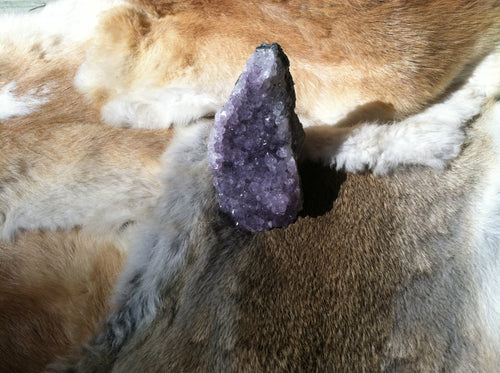 Amethyst Crystal Geode Specimen with Cut Base