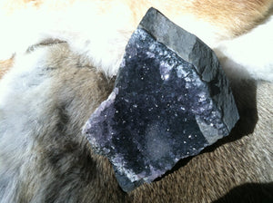 Amethyst Crystal Geode Specimen with Cut Base