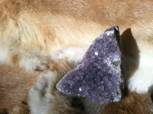 Amethyst Crystal Geode Specimen with Cut Base