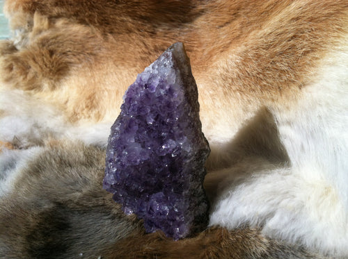 Amethyst Crystal Geode Specimen with Cut Base