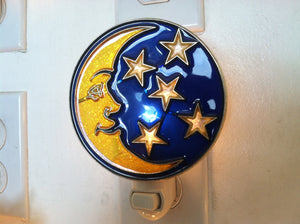 Moon and Stars Night Light with  4 watt  on/off switch