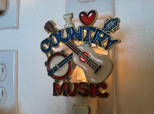 Load image into Gallery viewer, I love country music Night Light with  4 watt  on/off switch