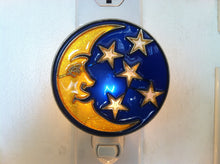 Load image into Gallery viewer, Moon and Stars Night Light with  4 watt  on/off switch