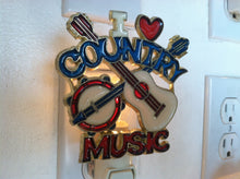 Load image into Gallery viewer, I love country music Night Light with  4 watt  on/off switch
