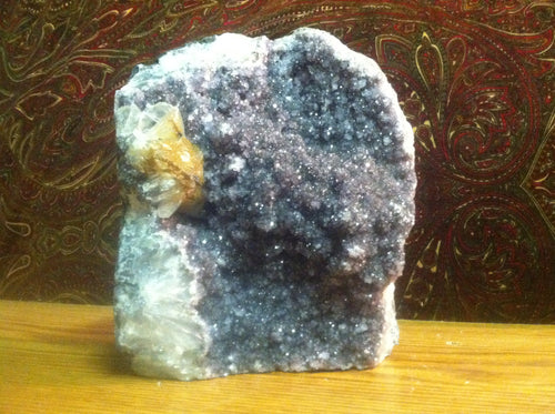 Mystical Black Amethyst Crystal Geode Specimen  from Uruguay