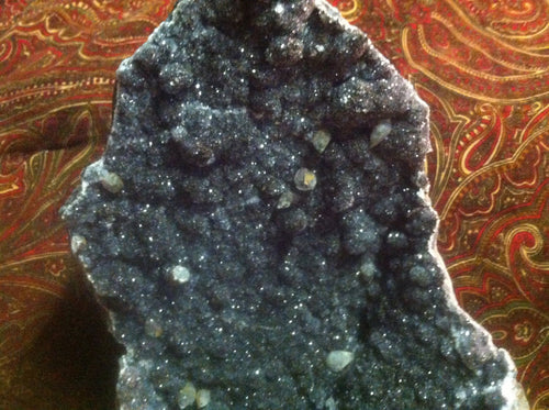 Mystical Black Amethyst Crystal Geode Specimen from Uruguay