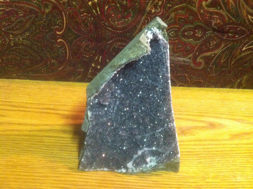 Mystical Black Amethyst Crystal Geode Specimen  from Uruguay