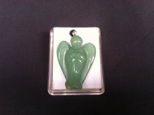 Load image into Gallery viewer, Carved stone Angel necklace.  Made of Jade