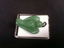 Load image into Gallery viewer, Carved stone Angel necklace.  Made of Jade