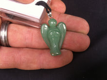 Load image into Gallery viewer, Carved stone Angel necklace.  Made of Jade