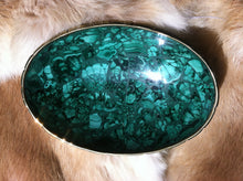 Load image into Gallery viewer, Malachite and Bronze polished bowl