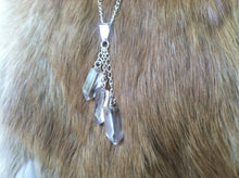 Load image into Gallery viewer, Quartz crystal necklace silver