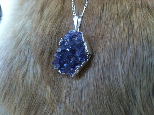 Amethyst necklace/pendent  silver