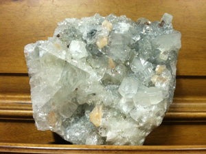 Apophyllite and Stilbite crystal mineral specimen