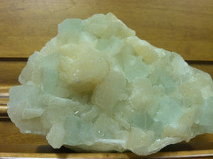 Green Apophyllite and Stilbite crystal mineral specimen